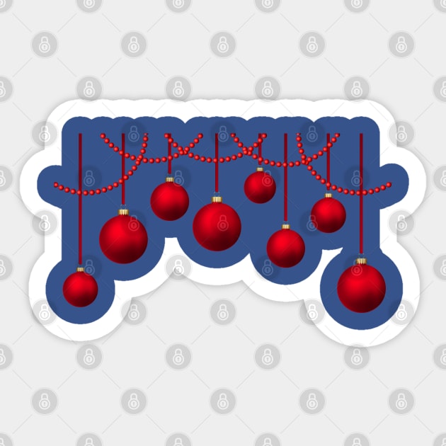 Christmas Red Balls Decorations Sticker by holidaystore
